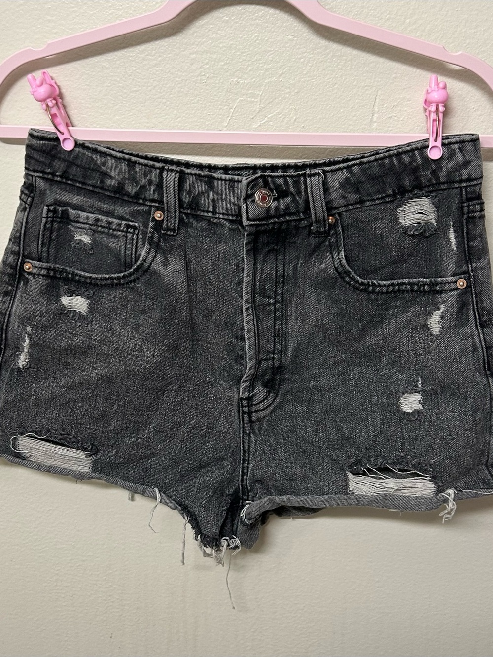 Wild Fable Black Distressed Denim Shorts